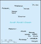 Country map of Cook Islands