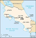 Country map of Costa Rica