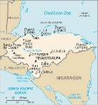 Country map of Honduras