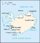 Country map of Iceland