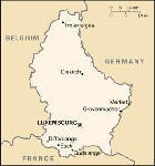 Country map of Luxembourg