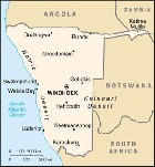 Country map of Namibia