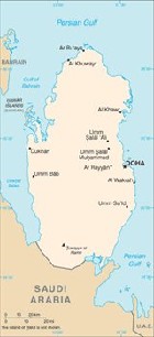 qatar country code map