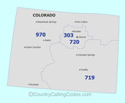 Colorado area code map
