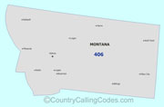 Montana area code map