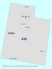 Utah area code map