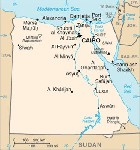 Country map of Egypt