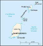 Country map of Grenada And Carriacuou