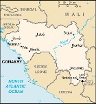 Country map of Guinea