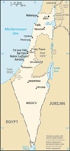 Country map of Israel