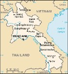 Country map of Laos
