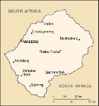 Country map of Lesotho