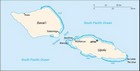 Country map of Samoa
