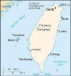 Country map of Taiwan