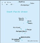 Country map of Tonga