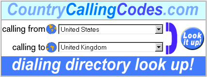 Country Calling Codes Free Tool #4